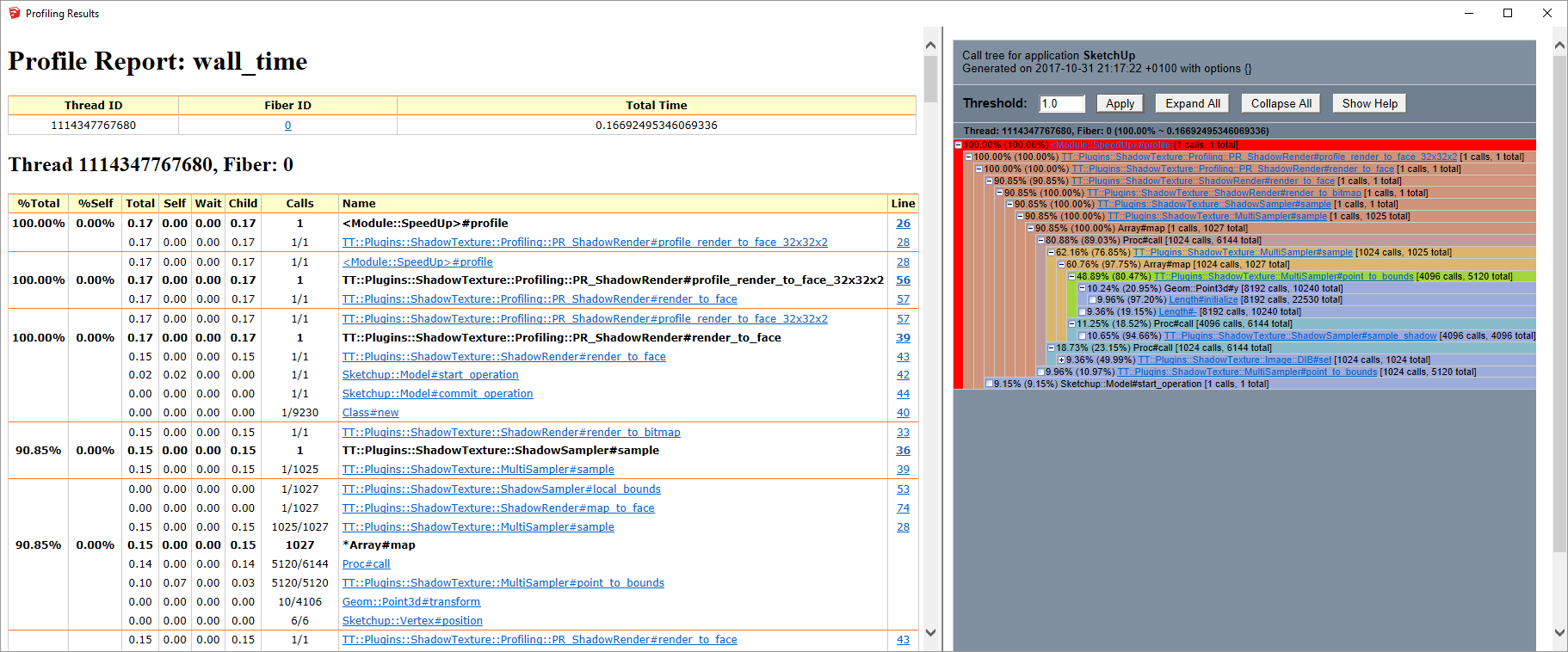 Profiling in SketchUp