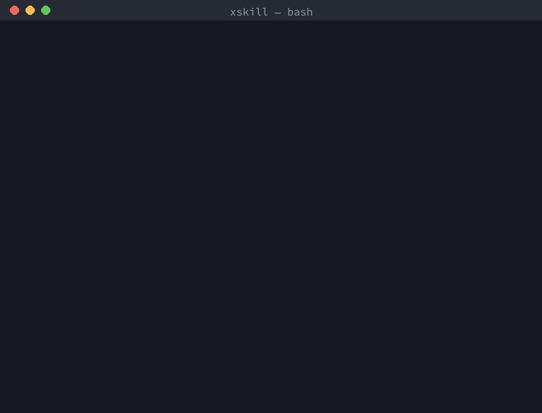 A coding agent listing the Skills xskill distilled from past sessions