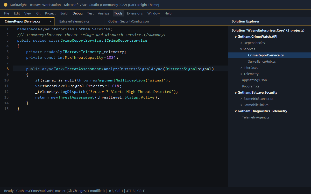 Solution Explorer & Tool Windows