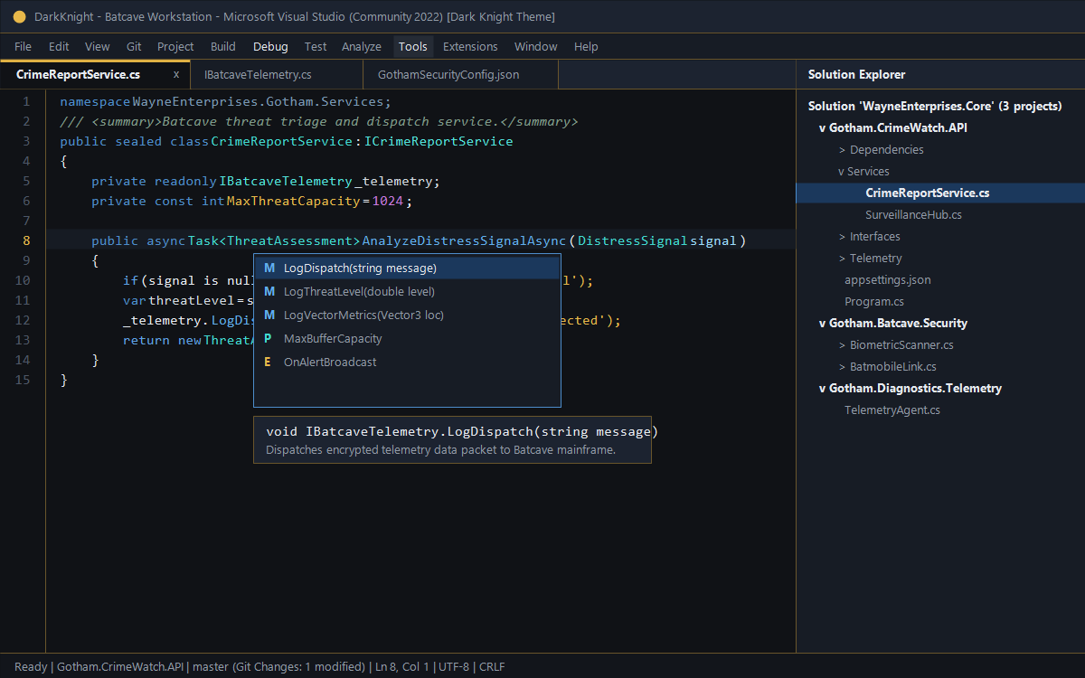 IntelliSense & Signature Help
