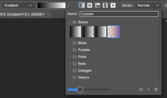 Saving current gradient