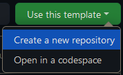 Use this template - Create a new repository