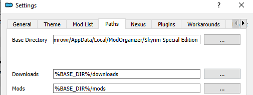Mod Organizer 2 - Mods folder path