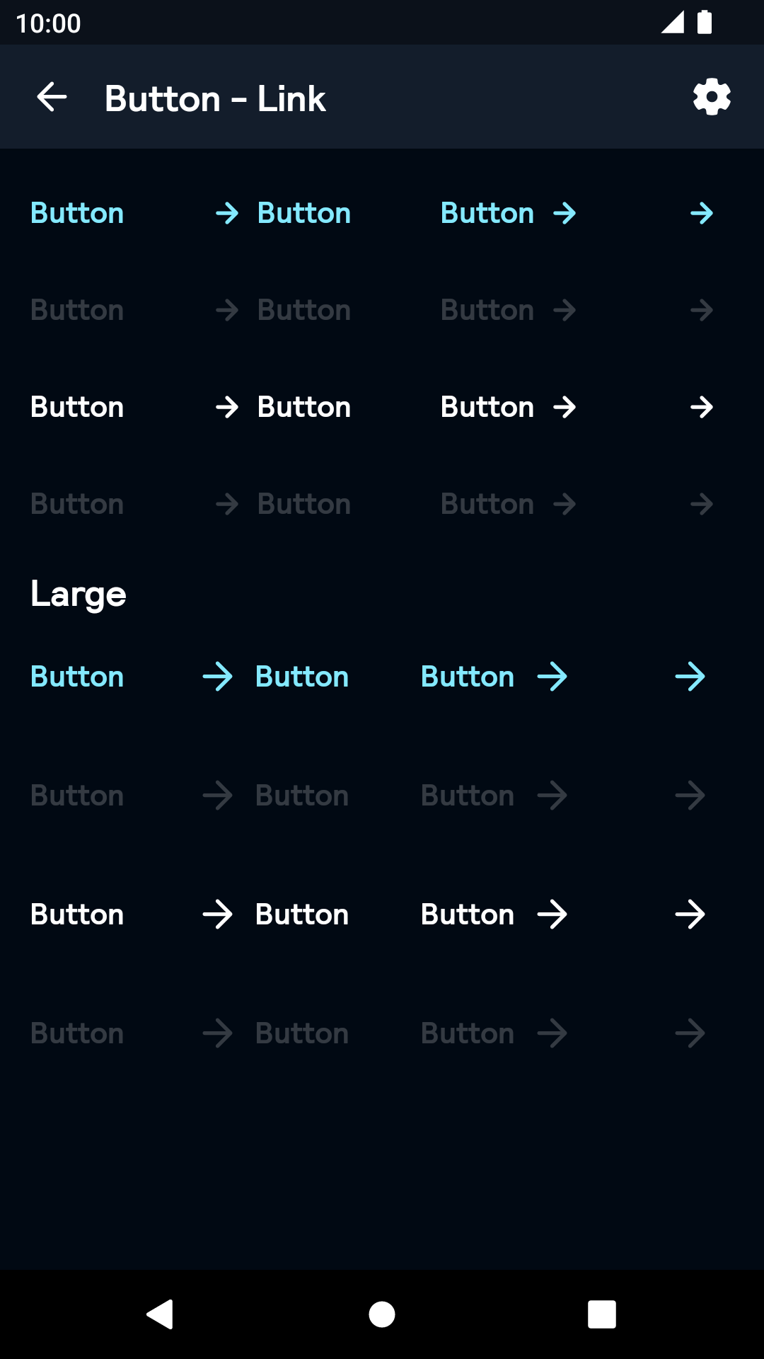Link Button component - dark mode