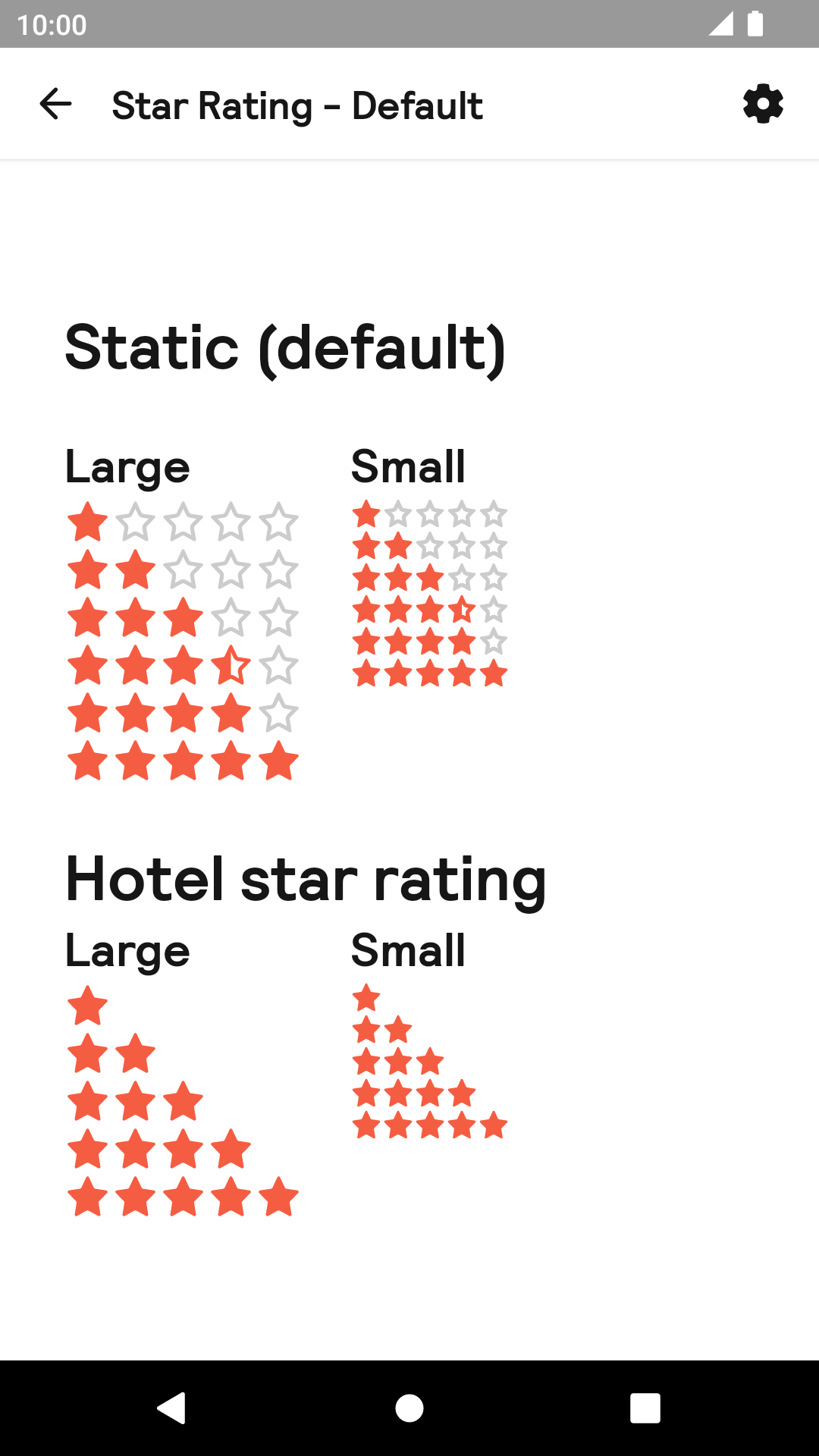 Star Rating component