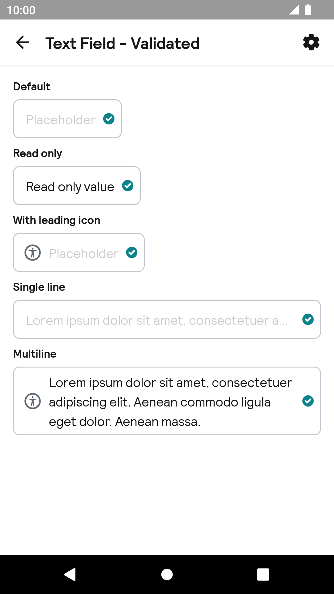 Validated TextField component