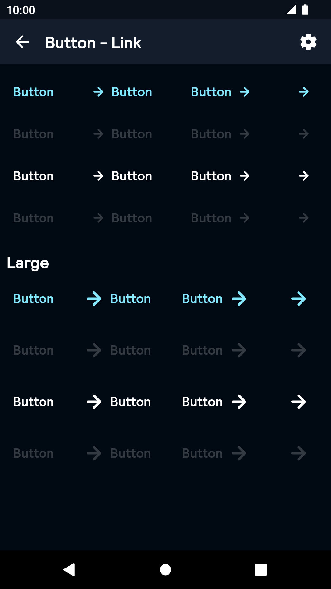 Link Button component - dark mode