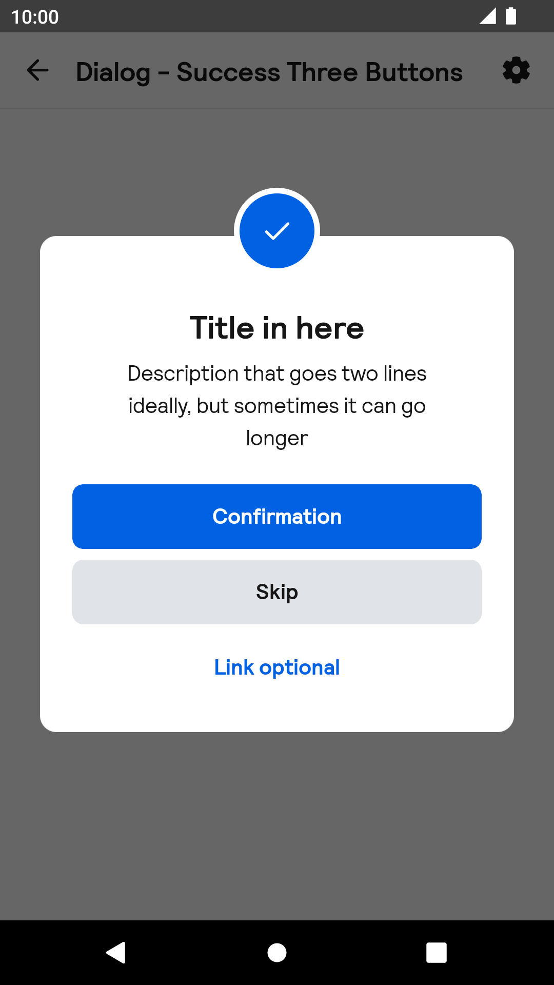 With cta Dialog component