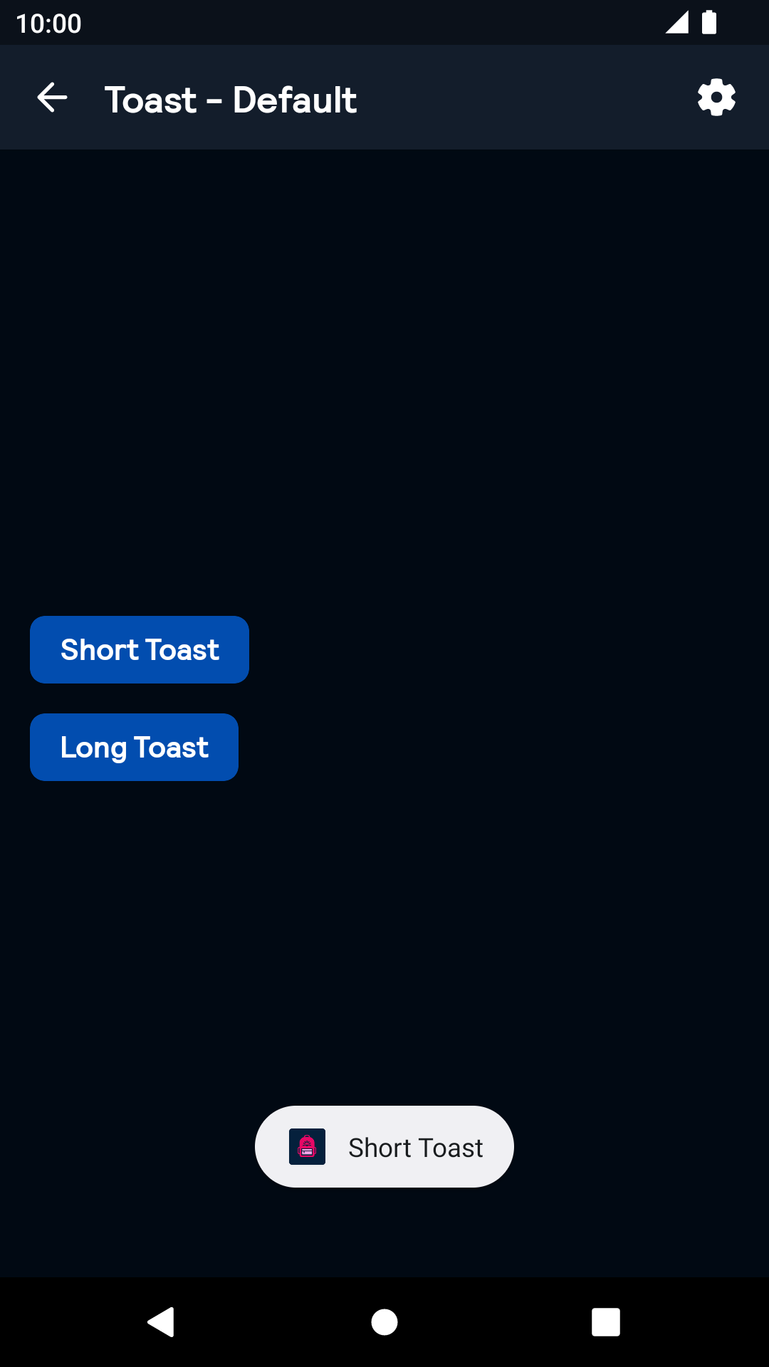 Toast component - dark mode