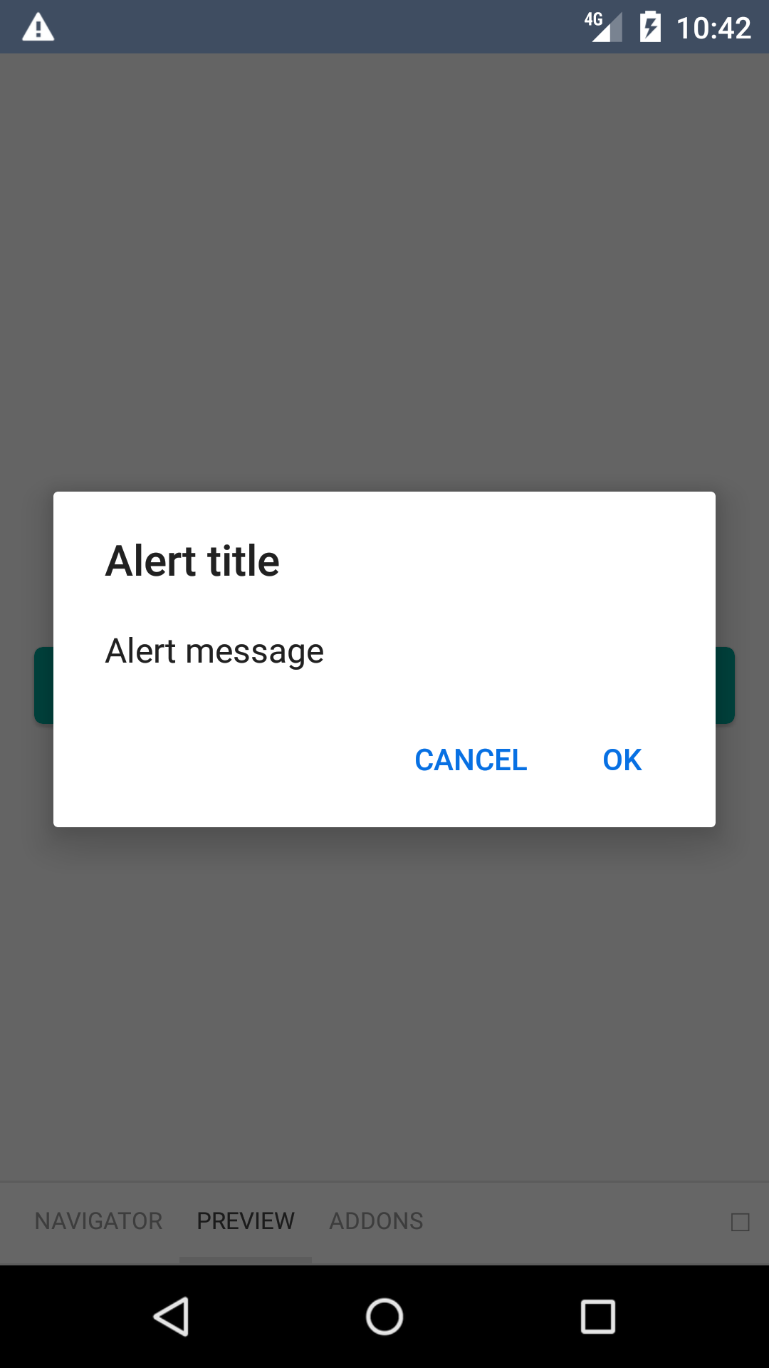 bpk-component-alert default Google Pixel emulator
