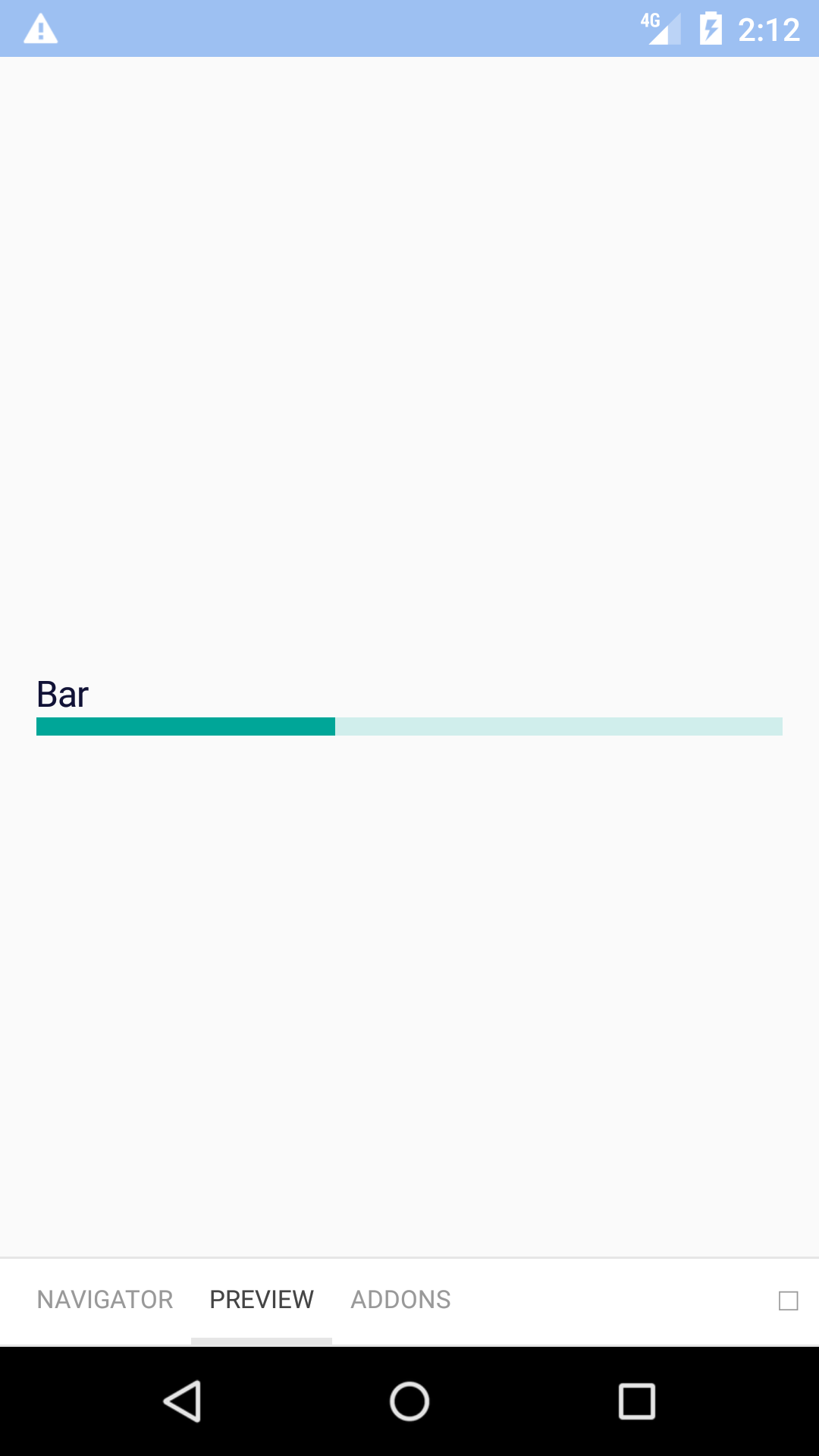 bpk-component-progress bar Google Pixel emulator