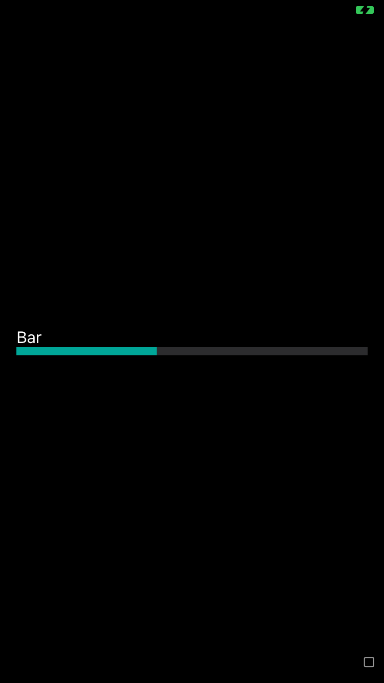 bpk-component-progress bar iPhone 8 simulator - dark mode