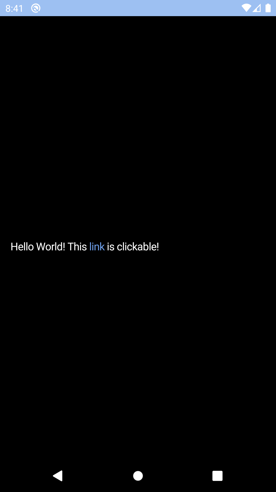 bpk-component-text-link default Google Pixel emulator - dark mode