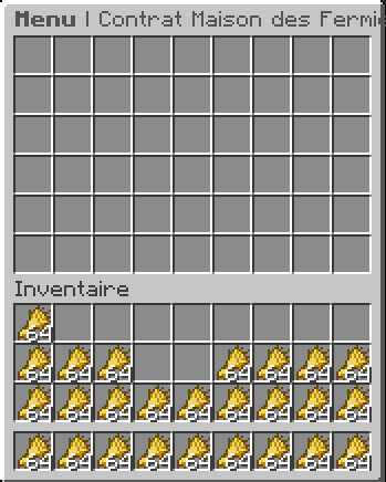 Menu du contrat