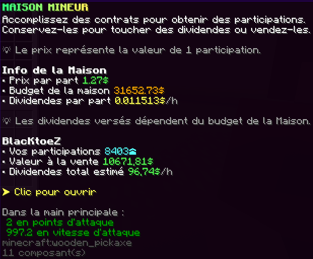 Informations d'une Maison