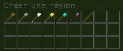 Menu de création de claim