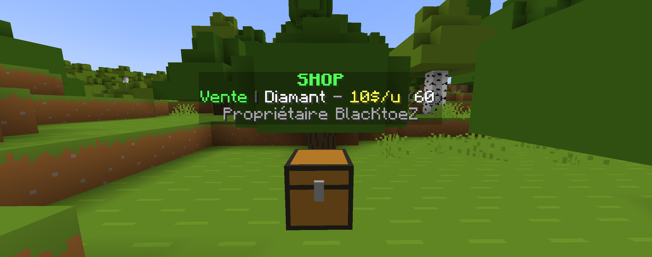 Coffre market avec une offre de vente