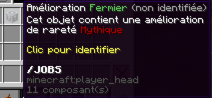 Amélioration Fermier non identifiée de rareté Mythique