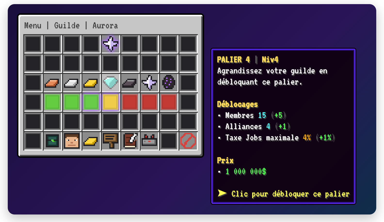 Paliers de guilde