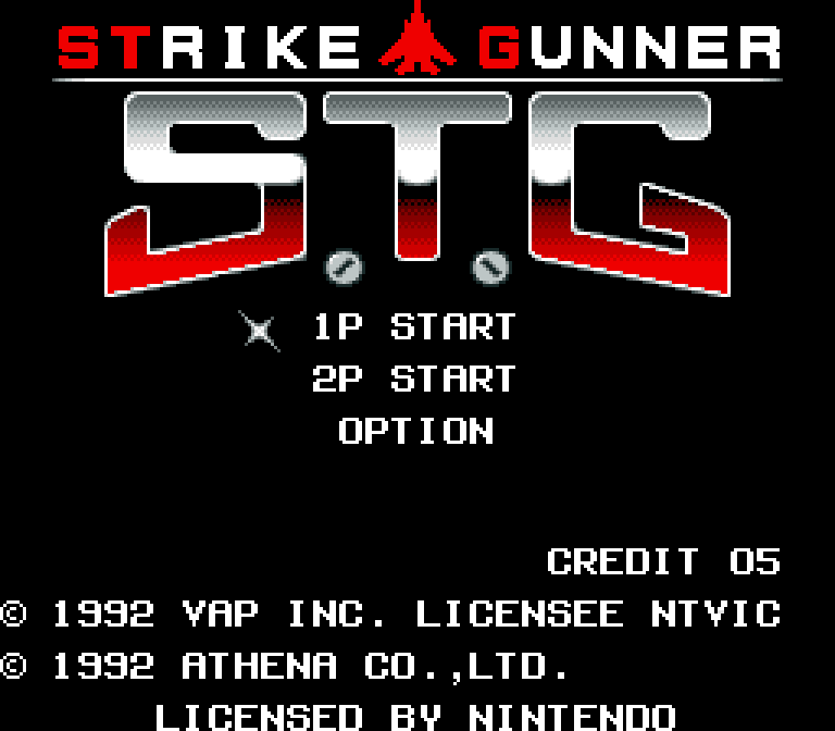 Strike Gunner S.T.G title screen