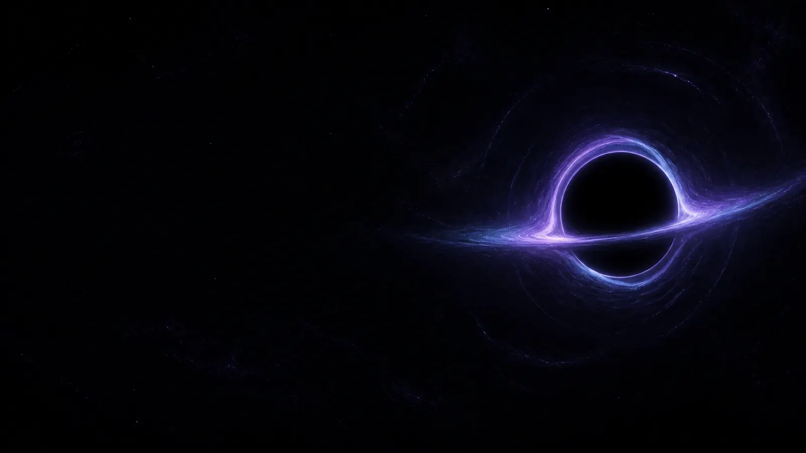 A violet black hole on a dark background
