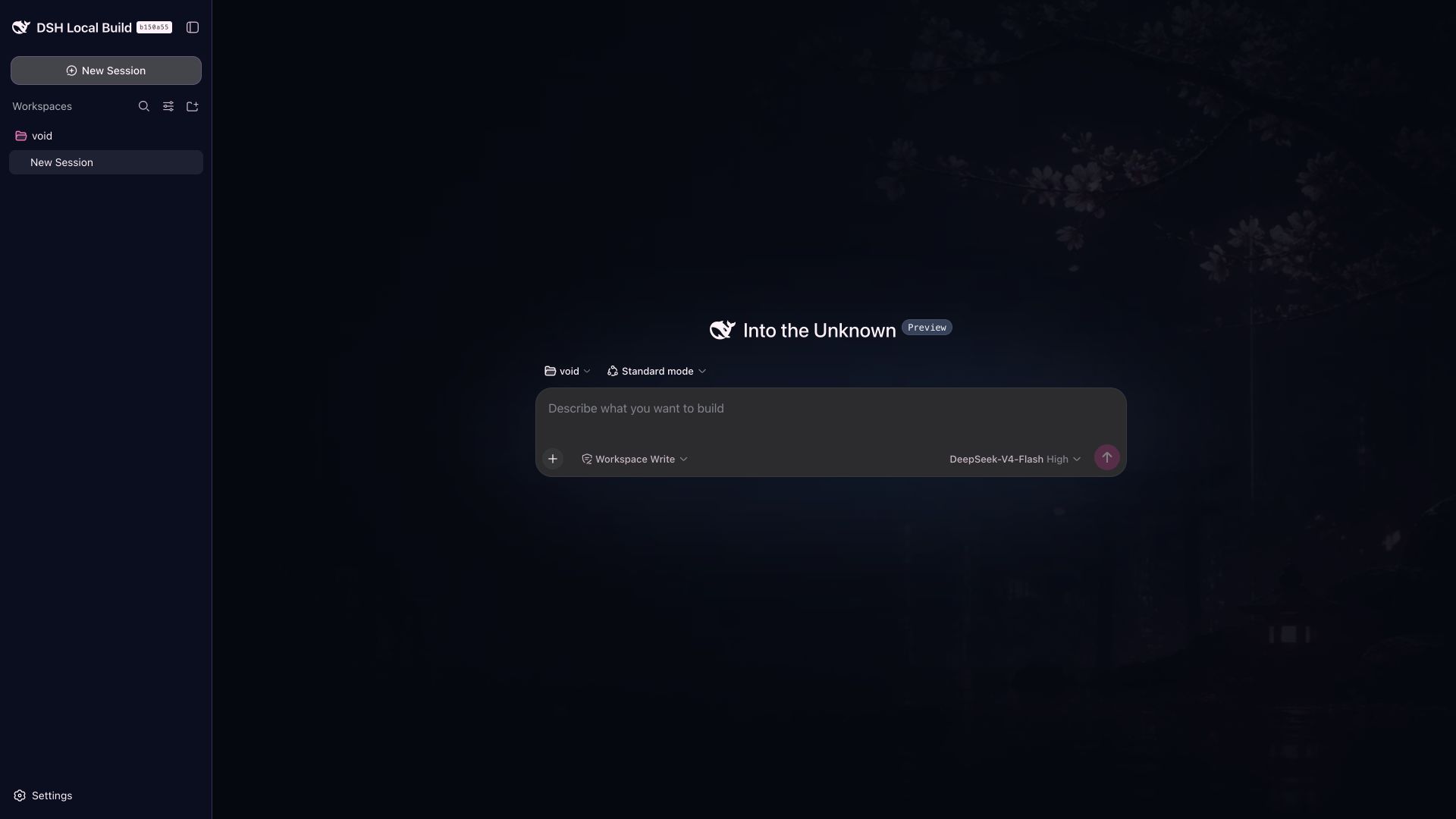 Cyber Sakura applied to the DeepSeek Harness chat