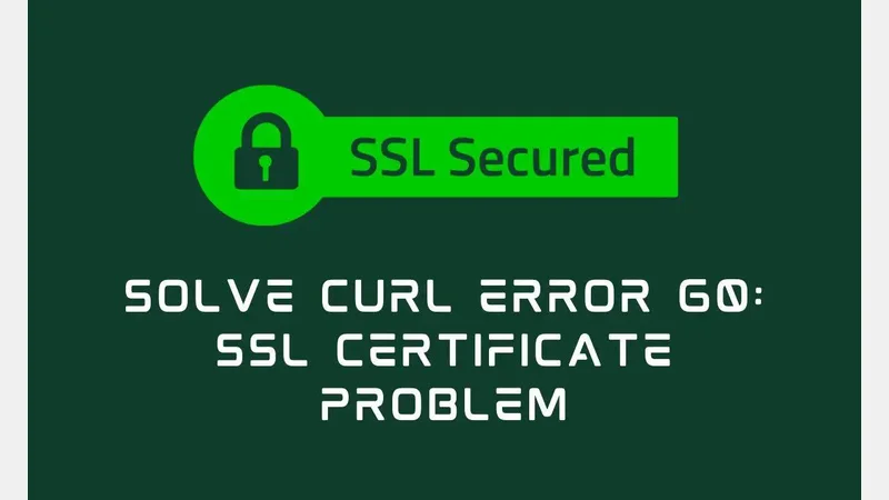 Solve cURL error 60 SSL