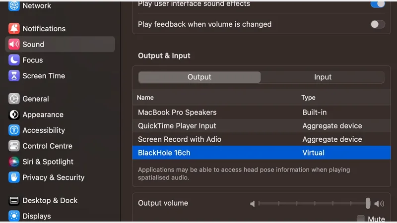 Enable System Audio on MacOS