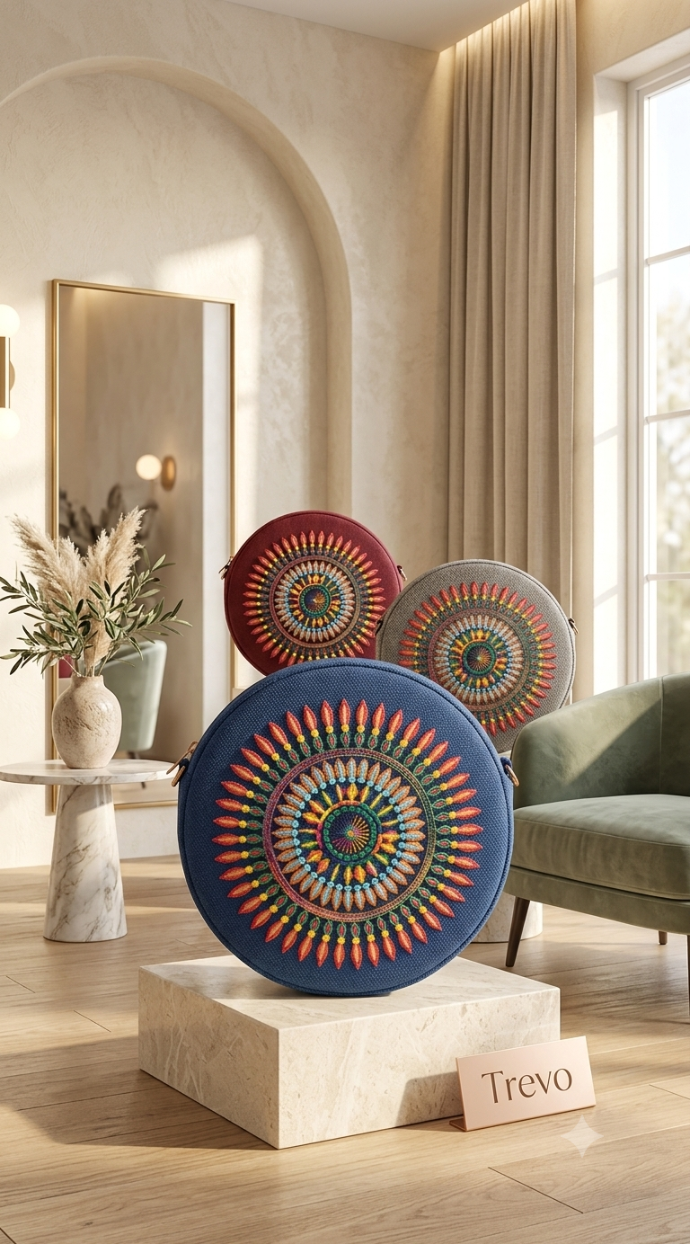 Trevo Mandala Round Art Bag