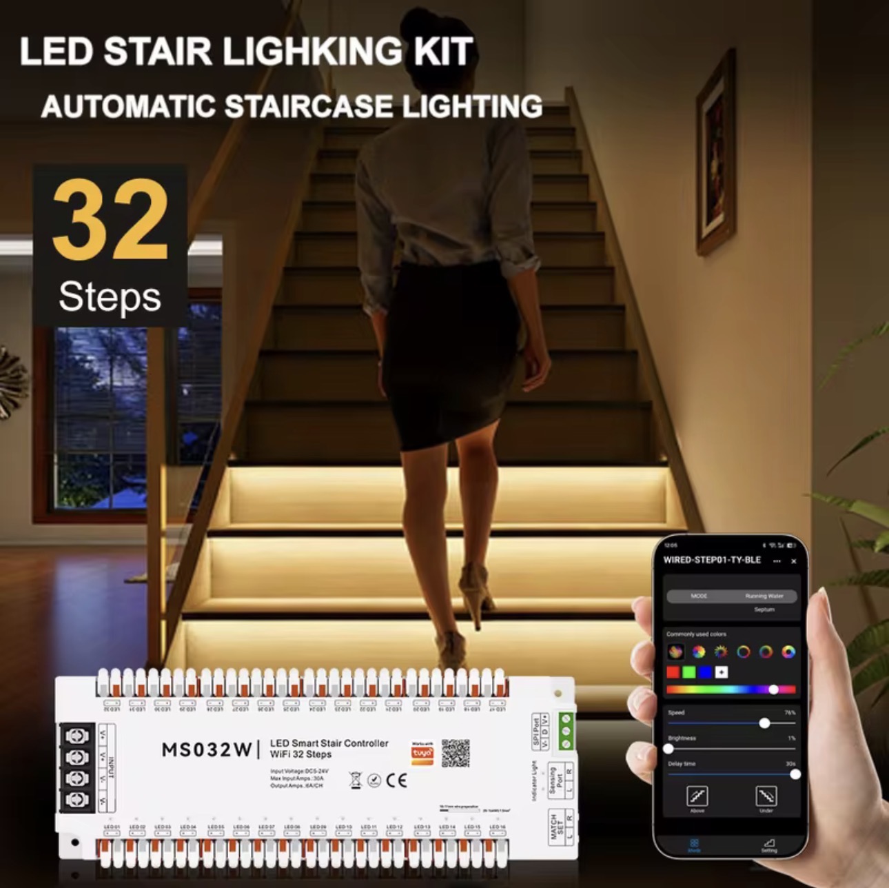 Smart Staircase Lighting (Cascading) - View 5