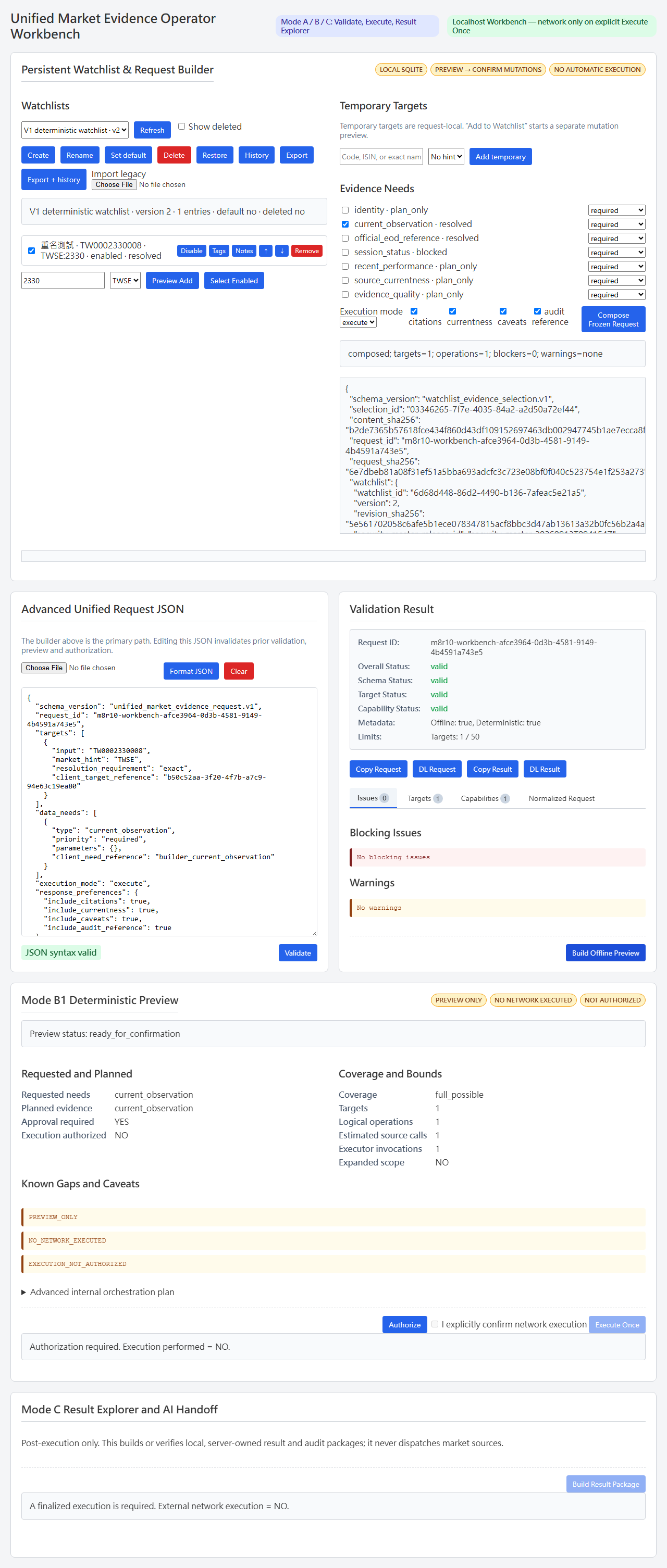 Deterministic Unified Workbench overview