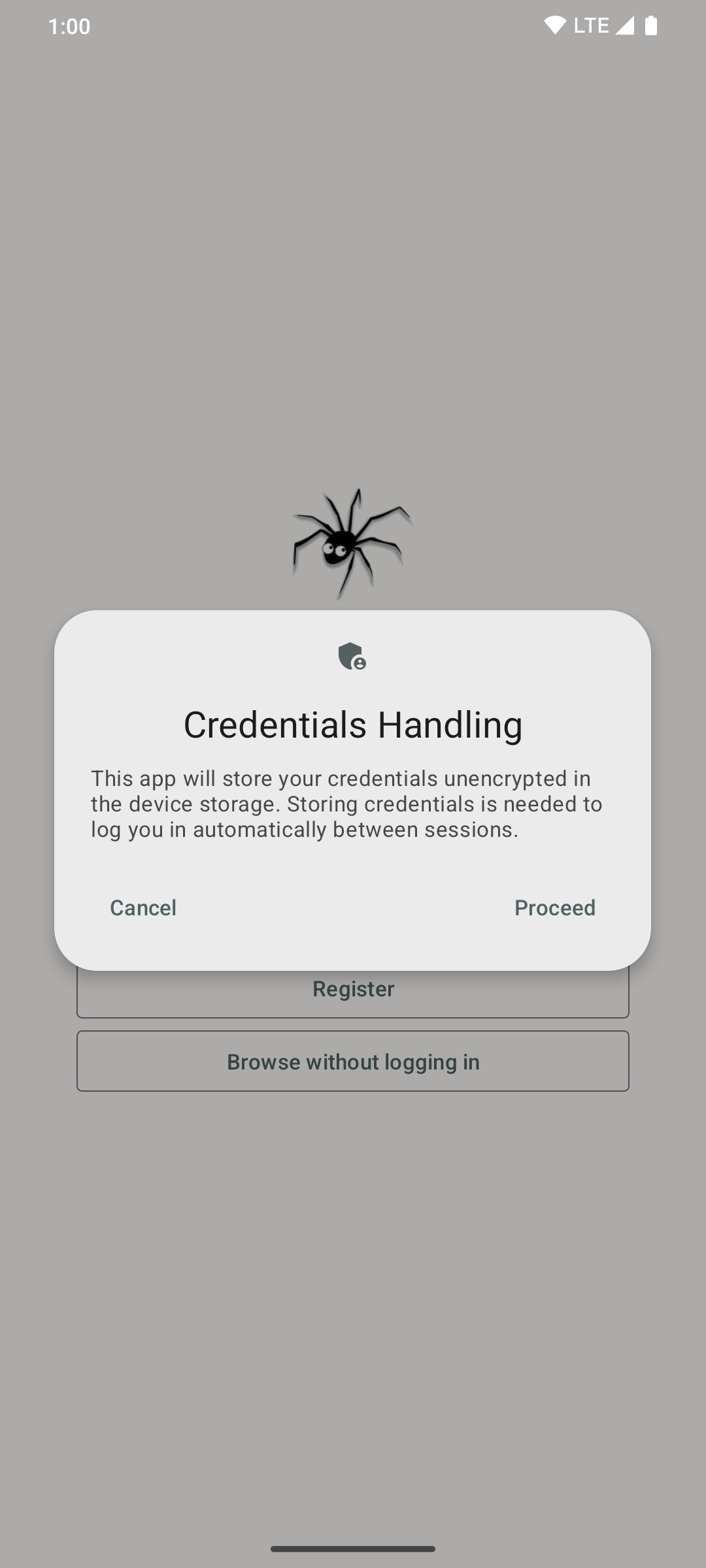 Dialog - Credentials Handling