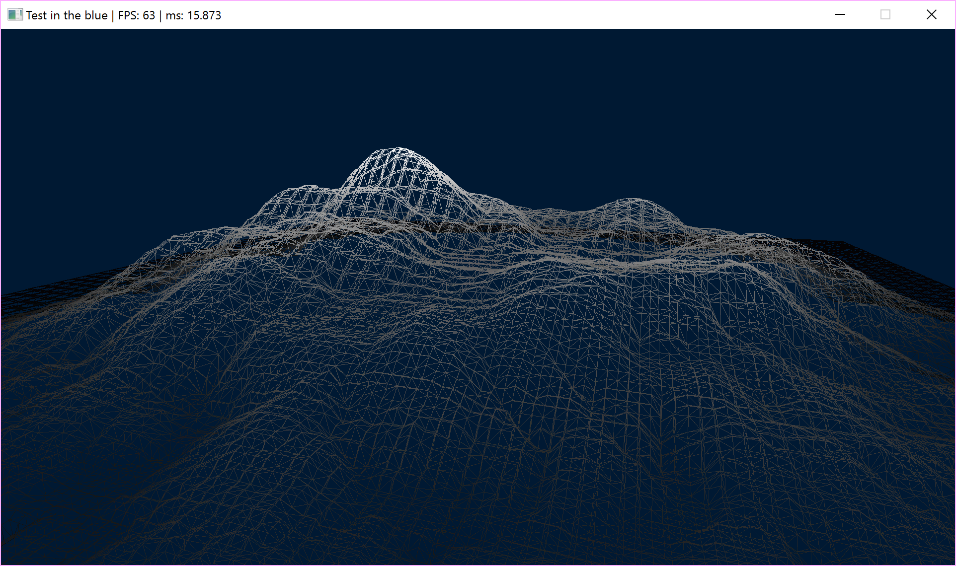 Rendering of a tesselated terrain in wireframe