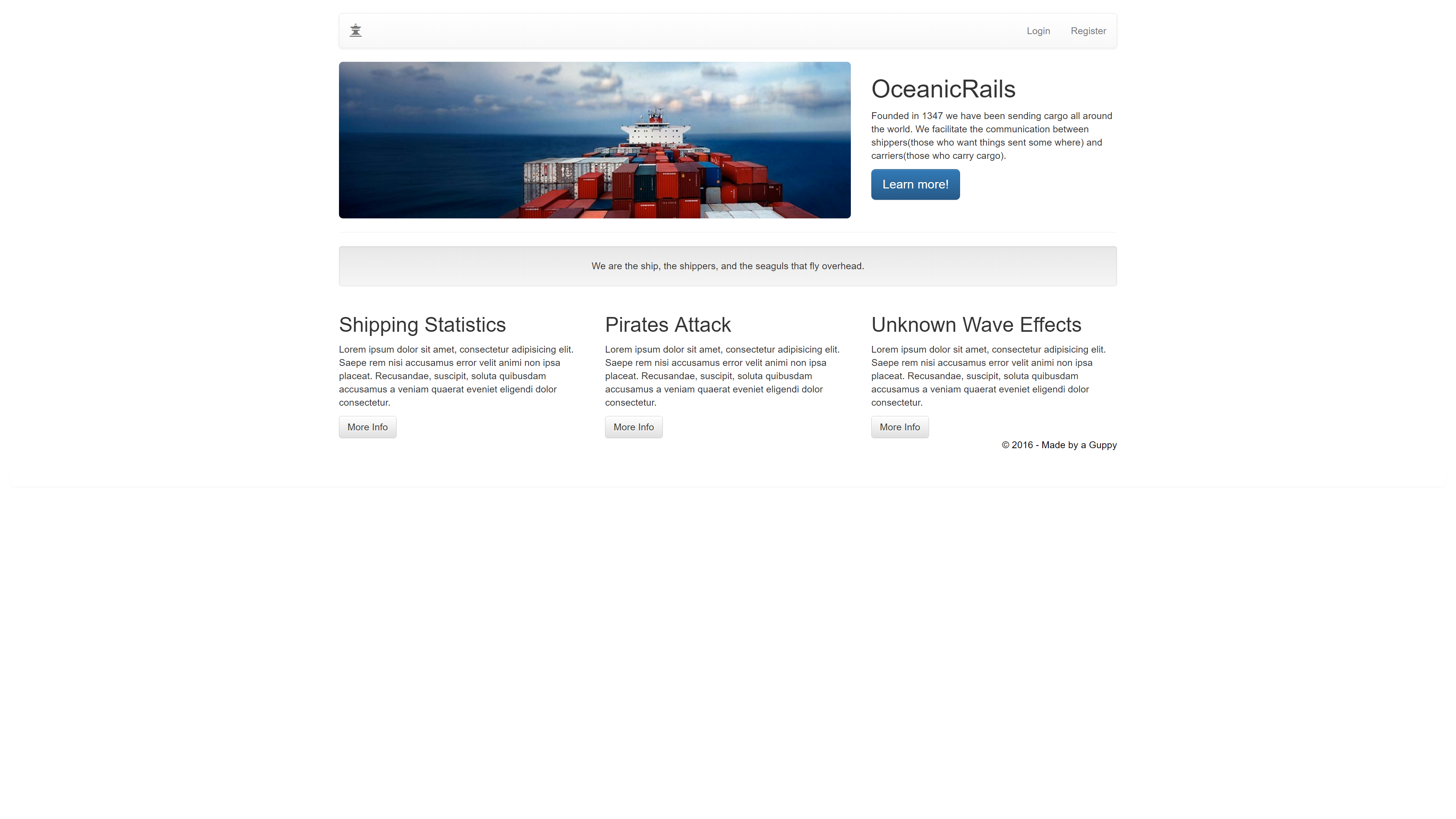 OceanicRails front page