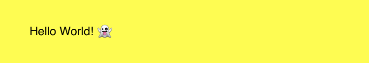 Hello World example running on iOS