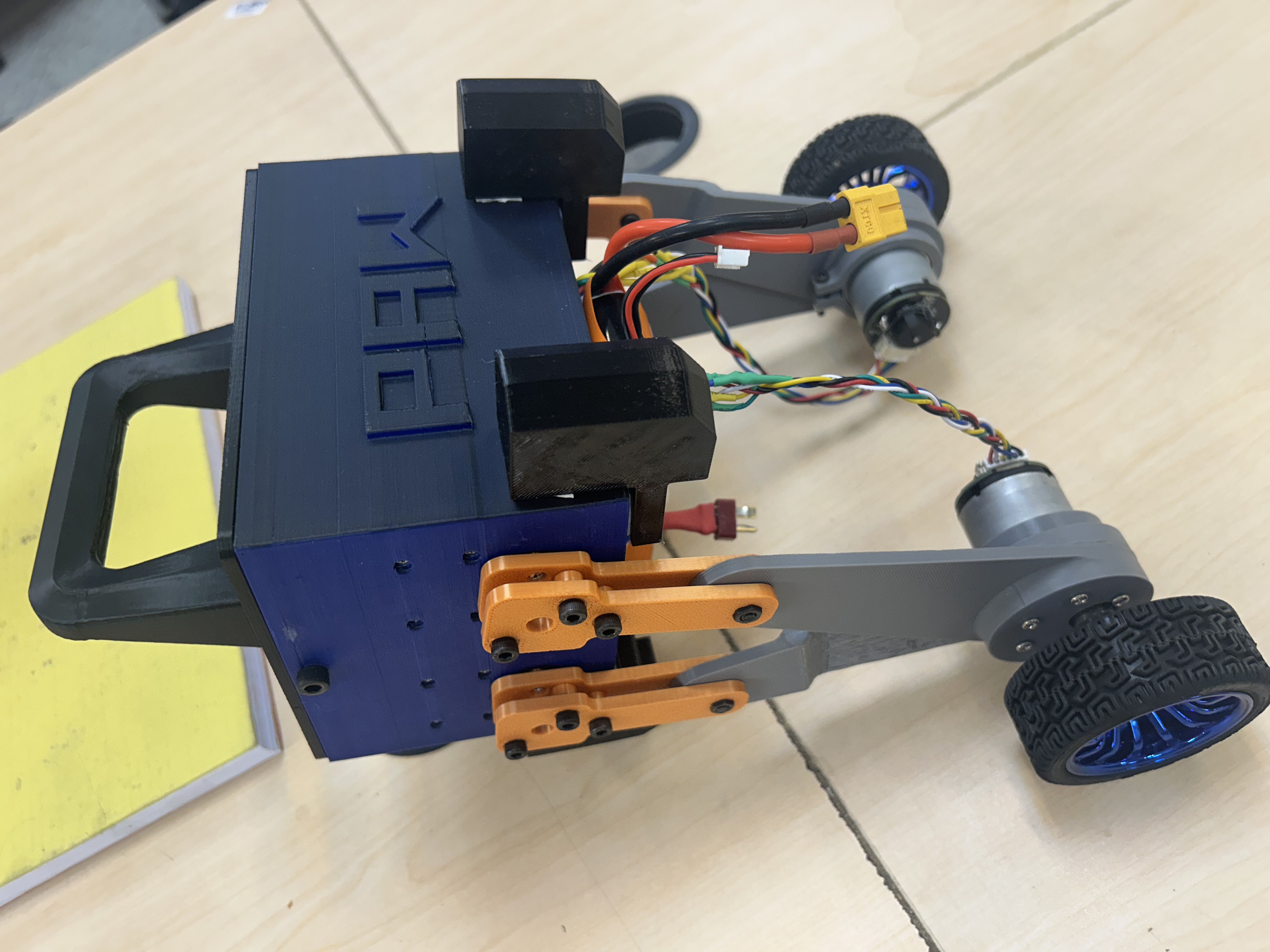 PAW bipedal robot - top view with gripper