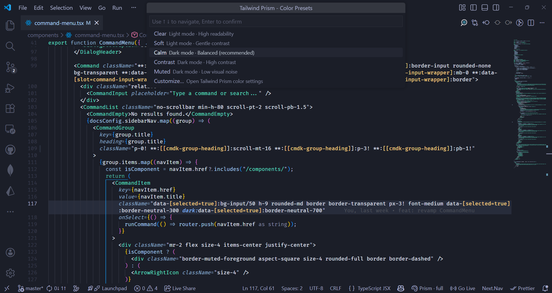 Tailwind Prism Color Presets