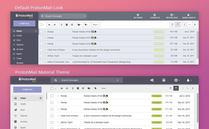 ProtonMail Material Theme