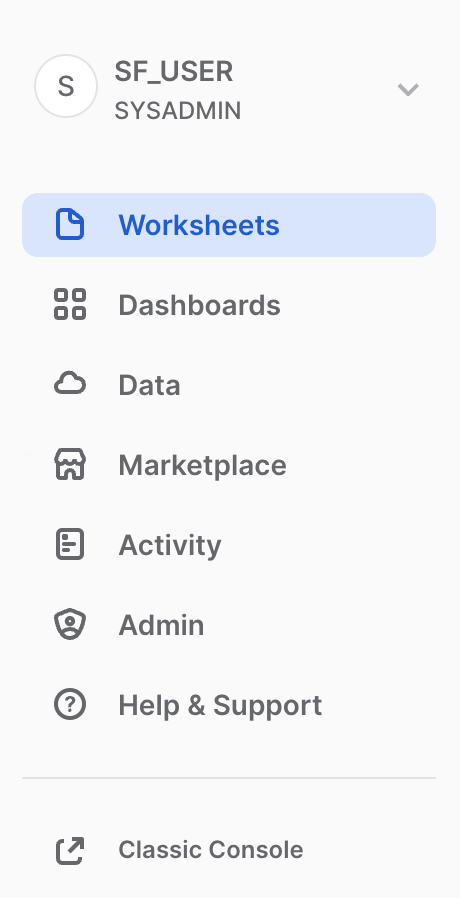 snowflakeナビゲーションバー