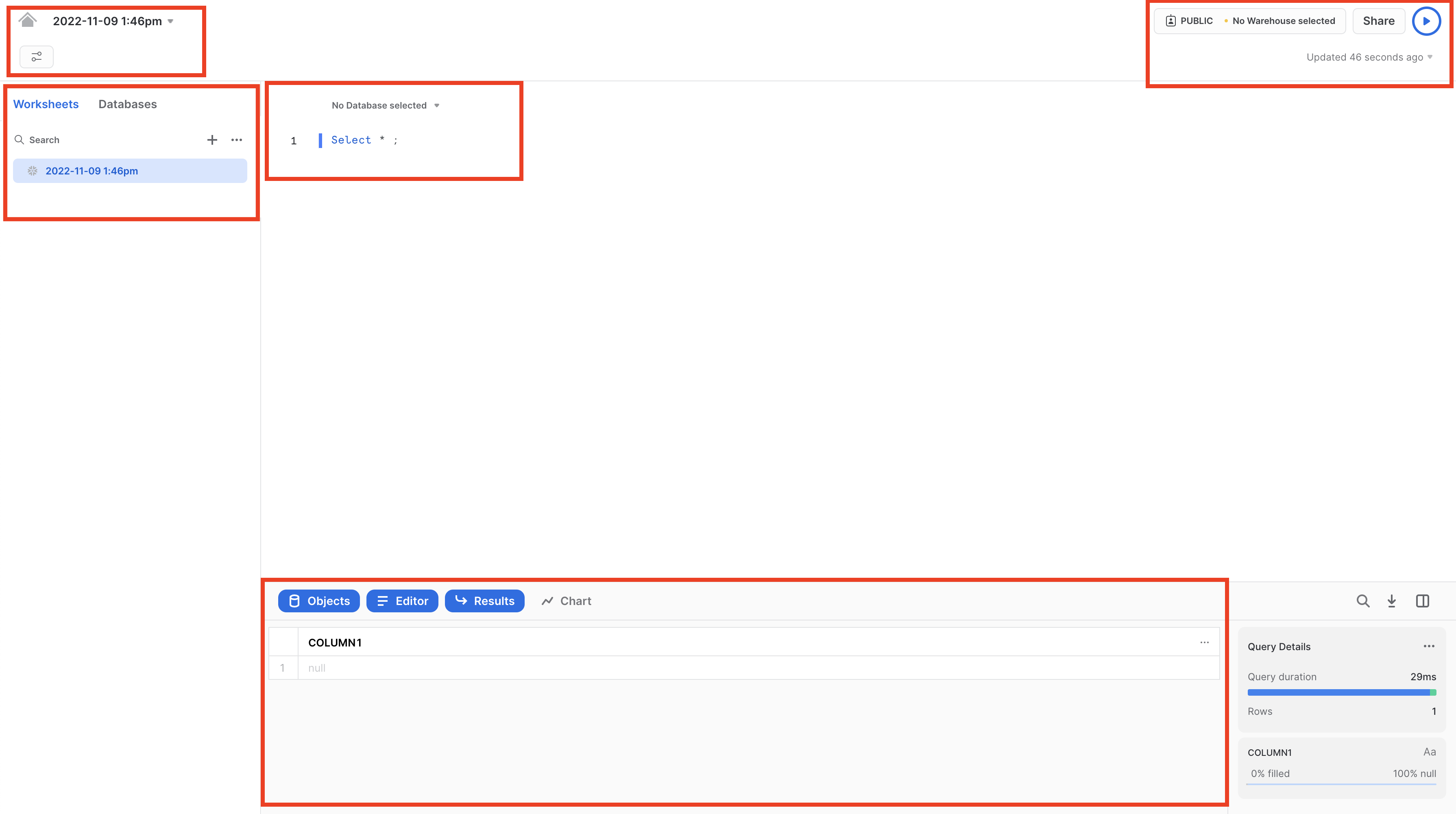 「ワークスペース」タブの詳細