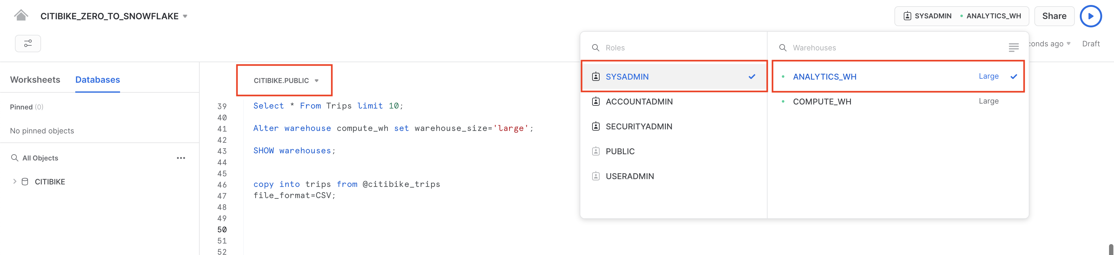 サンプルデータクエリ結果