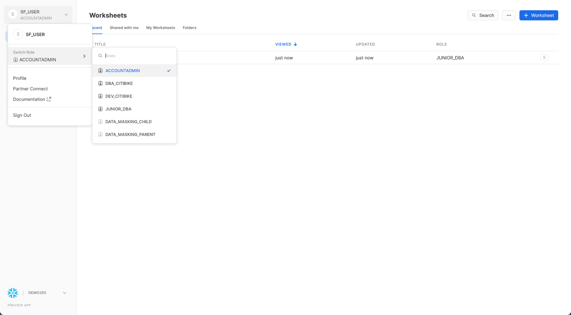UIロールの切り替え
