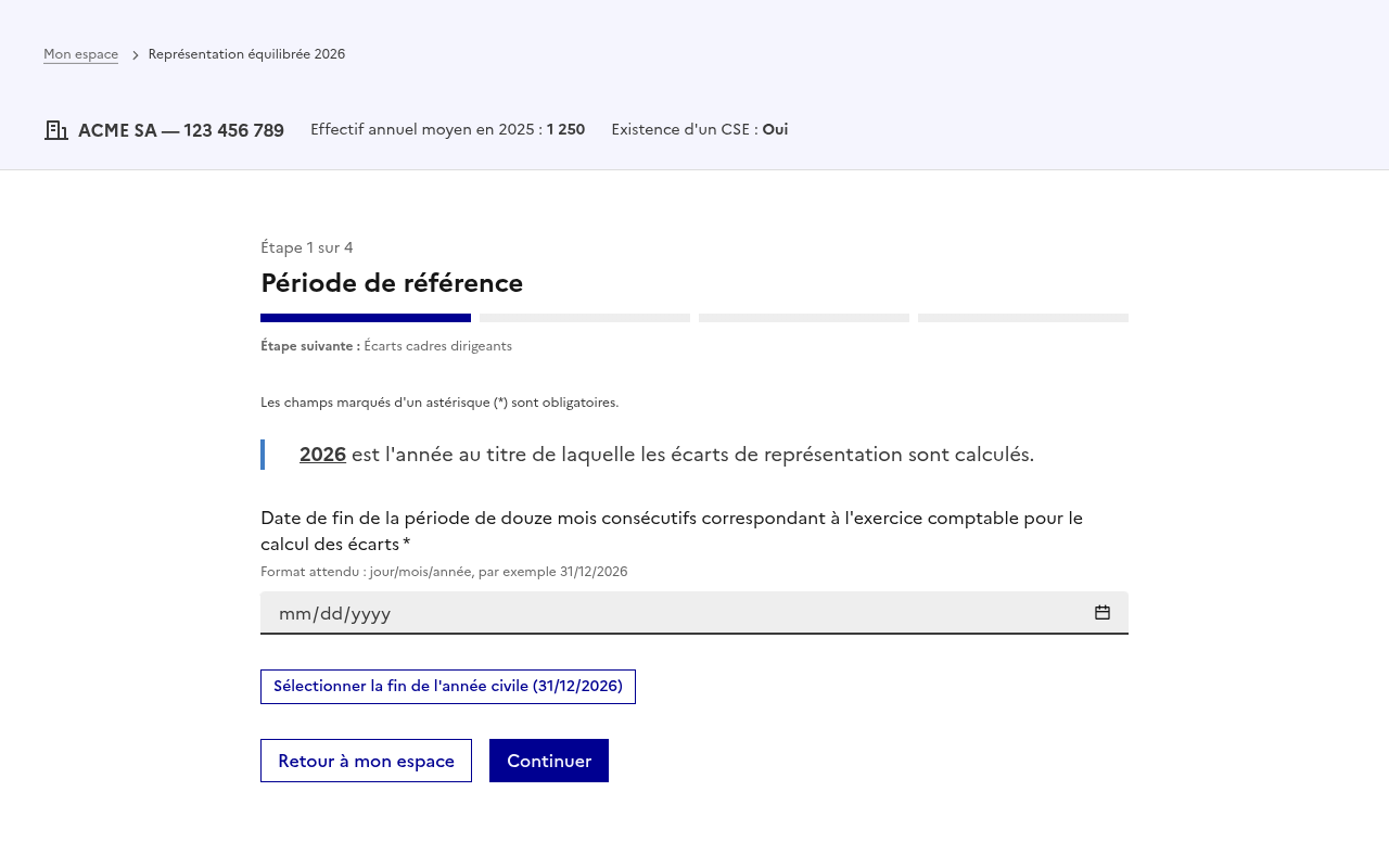 Étape 1 Période de référence desktop