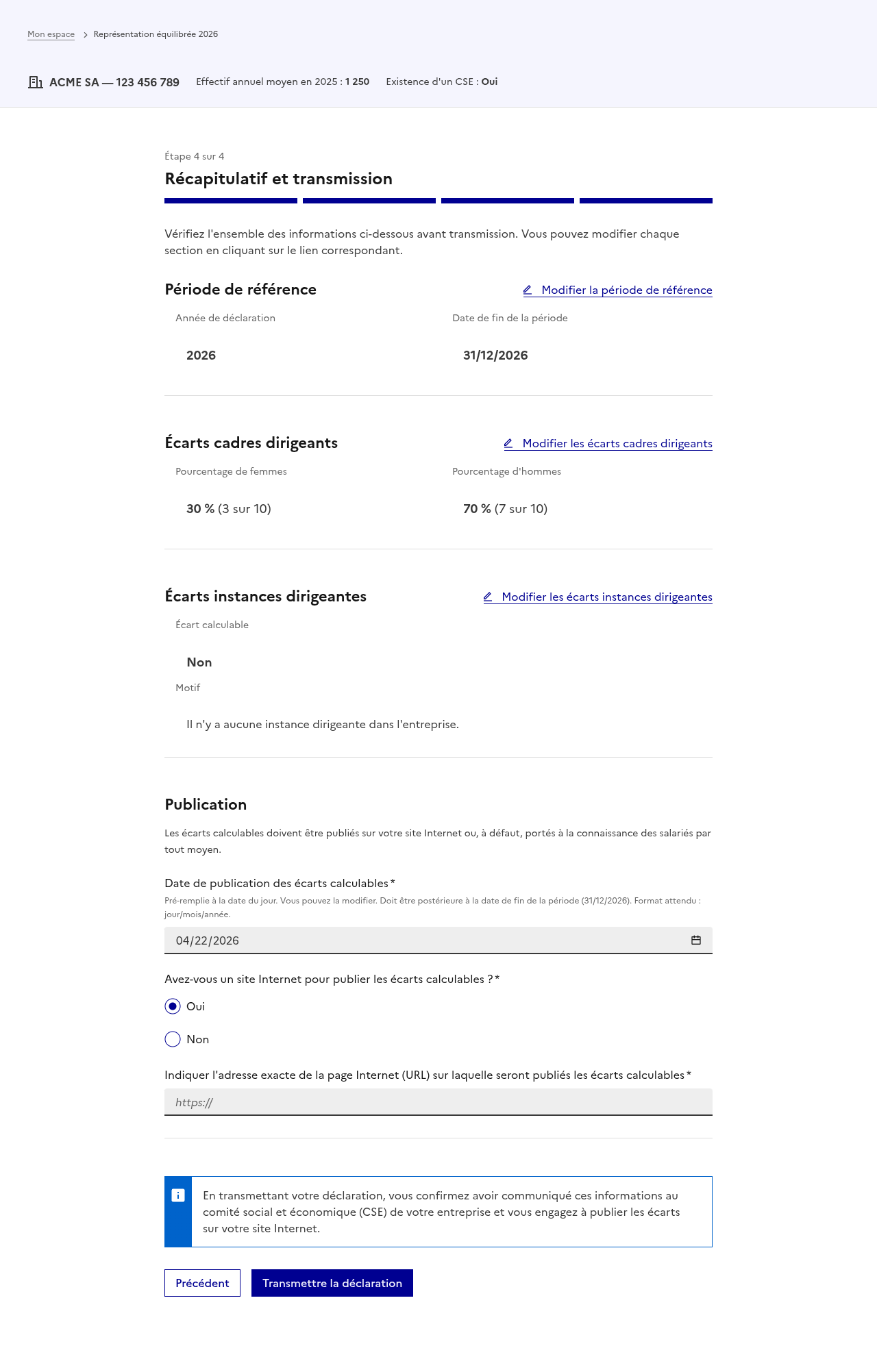Étape 4 Récap & transmission desktop
