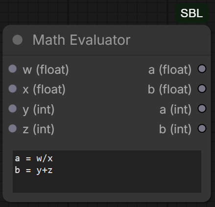 Math Evaluator node