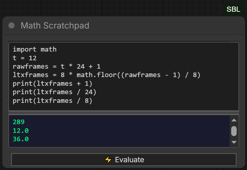 Math Scratchpad node