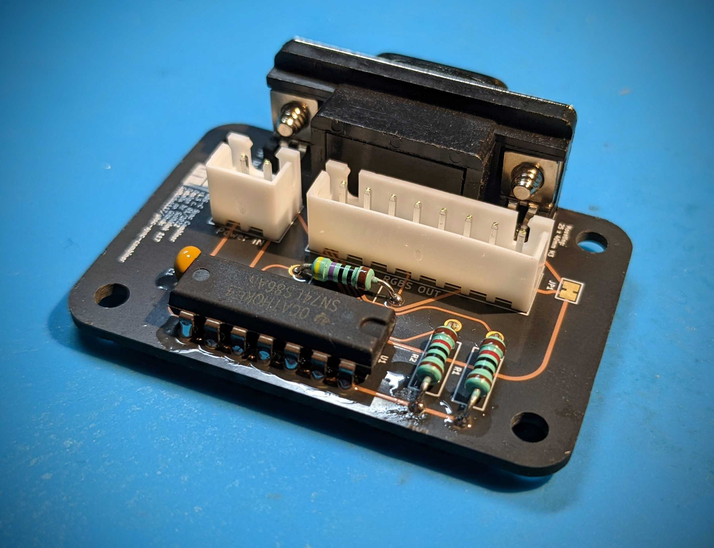 The third step of assembly: VGA connector.
