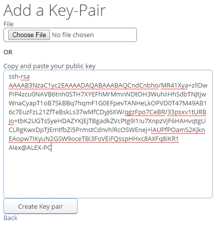 Paste your public key contents into MarkUs.