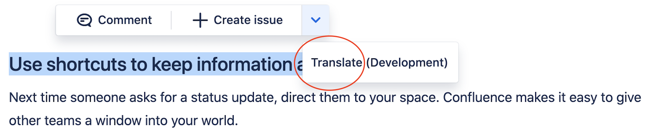 Translate for Confluence