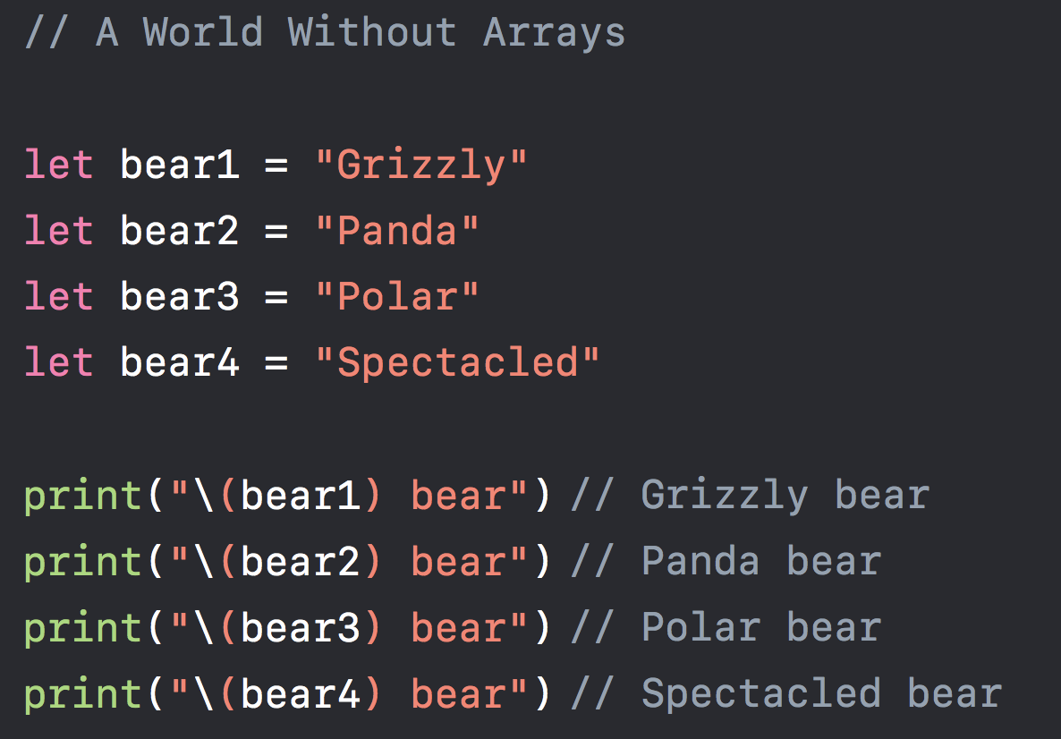 Word without Arrays